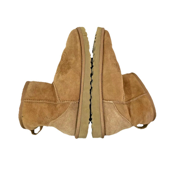 UGG Classic Ankle Boots Women's 9 Mini Kimono Shearling Suede in Chestnut #3060 - Picture 6 of 7